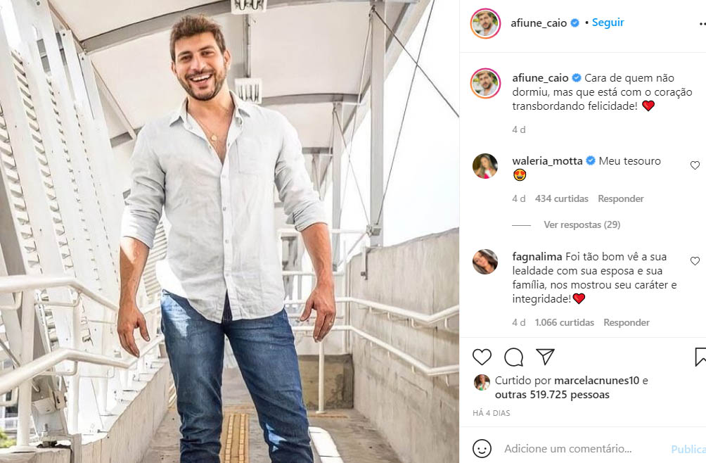 Foto de Caio depois do BBB21 - Crédito: Reprodução / Instagram