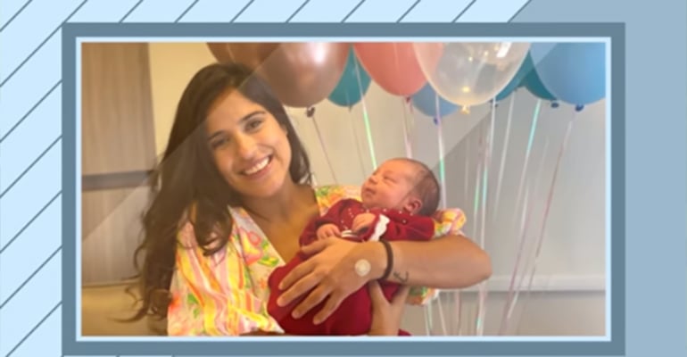 Camilla Camargo apresenta a filha recém-nascida, Julia - Crédito: Reprodução / YouTube