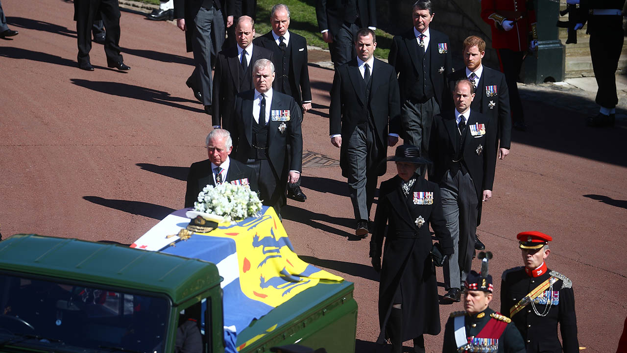 Família real acompanha o funeral do príncipe Philip - Crédito: Getty Images