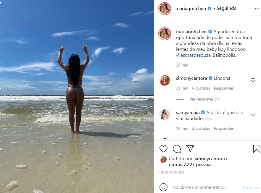 Gretchen aparece de biquíni na web - Crédito: Reprodução / Instagram