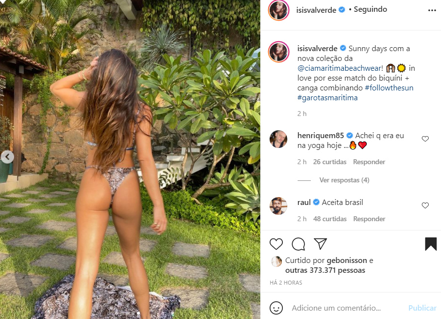 Isis Valverde aparece de biquíni nas redes sociais - Crédito: Reprodução / Instagram