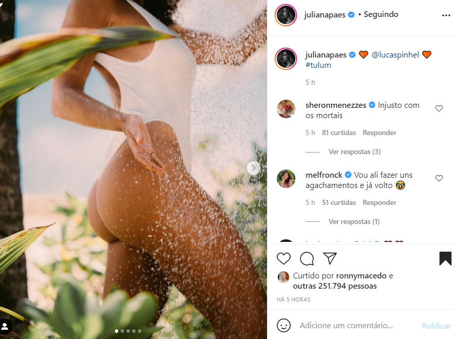 Juliana Paes arrasa ao mostrar fotos de maiô