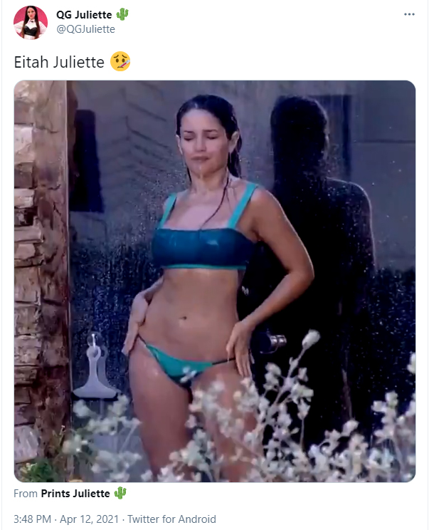 Juliette de biquíni no BBB21