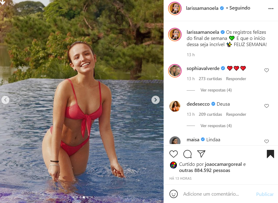 Larissa Manoela arrasa em fotos de biquíni - Crédito: Reprodução / Instagram