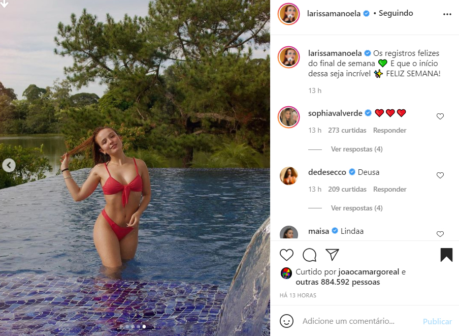 Larissa Manoela arrasa em fotos de biquíni - Crédito: Reprodução / Instagram