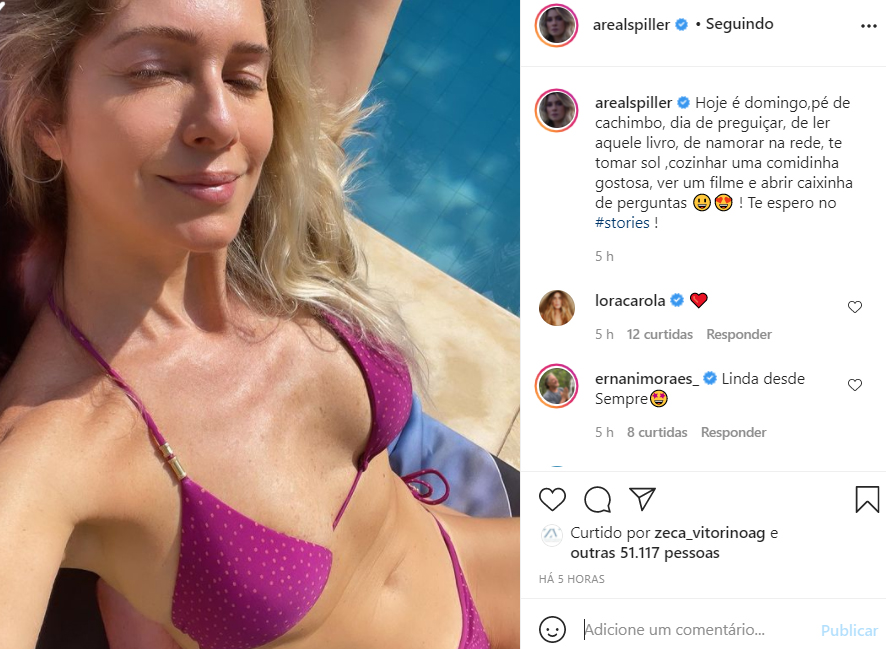 Leticia Spiller mostra foto de biquíni - Crédito: Reprodução / Instagram