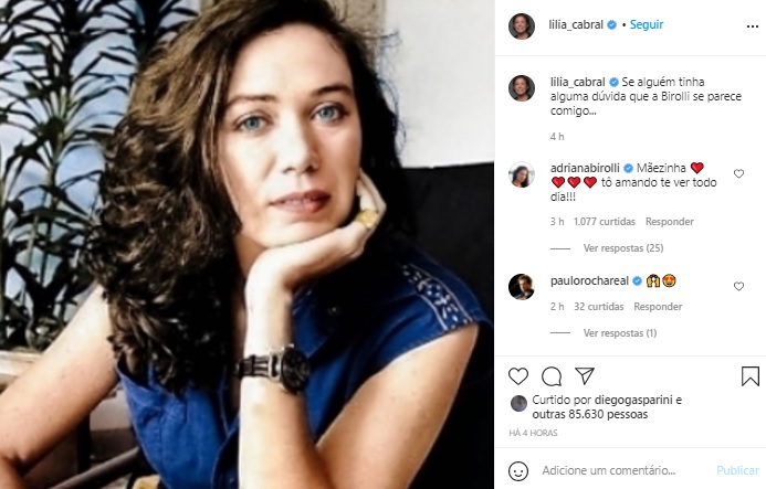 Lilia Cabral mostra semelhança com Adriana Birolli