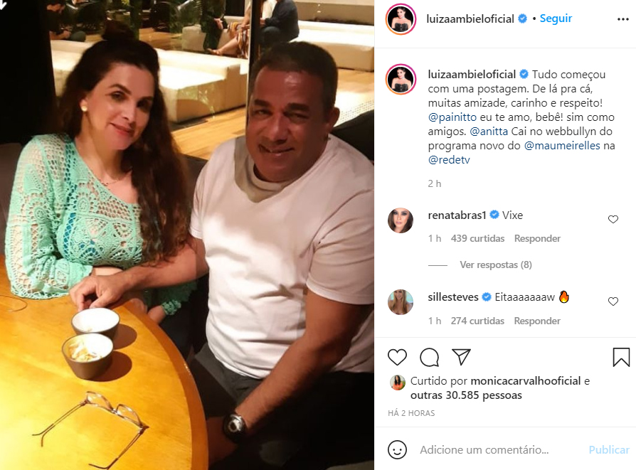 Luiza Ambiel e Mauro Machado, pai de Anitta