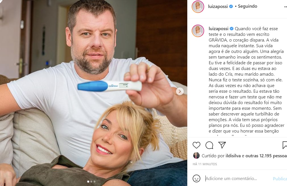 Luiza Possi revela que está grávida pela segunda vez - Crédito: Reprodução / Instagram
