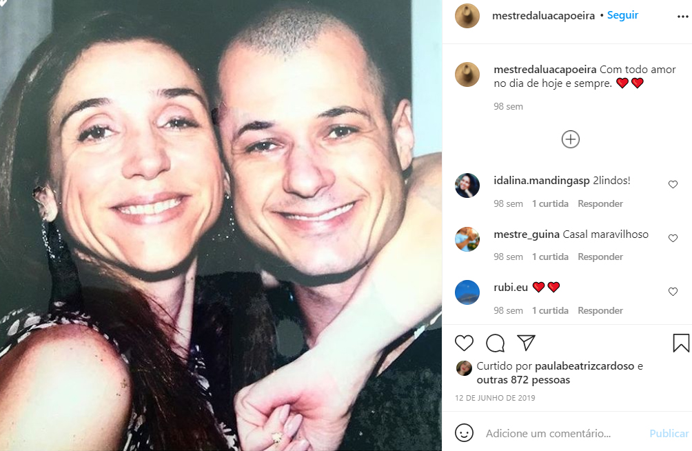 Marisa Orth e o ex-marido, Dalua - Crédito: Reprodução / Instagram