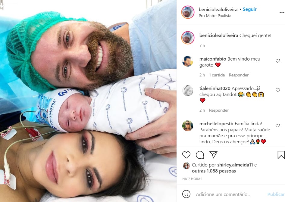 Sertanejo Marlon apresenta o filho recém-nascido - Crédito: Reprodução / Instagram