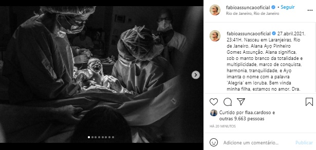 Nasce Alana, filha de Fábio Assunção e Ana Verena