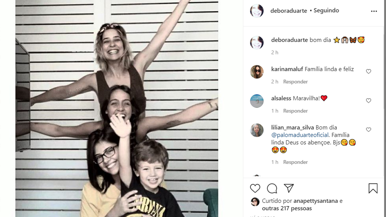 Paloma Duarte com os filhos - Crédito: Reprodução / Instagram