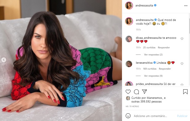 Andressa Suita arrasa ao usar look avaliado em R$ 9 mil