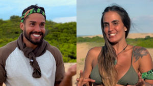 Bil Araújo e Carol Peixinho no reality show No Limite - Crédito: Reprodução / Globo