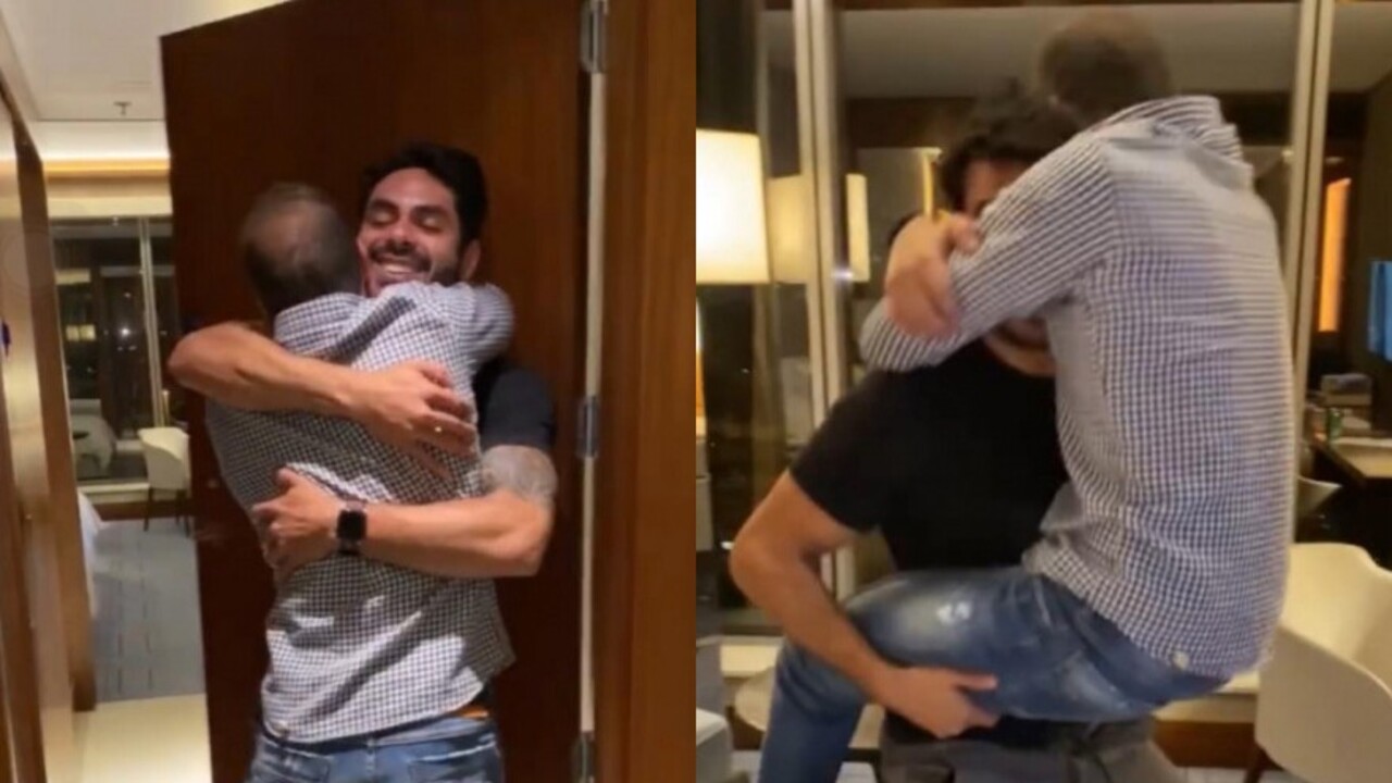 Caio e Rodolffo se reencontram após eliminação do BBB21