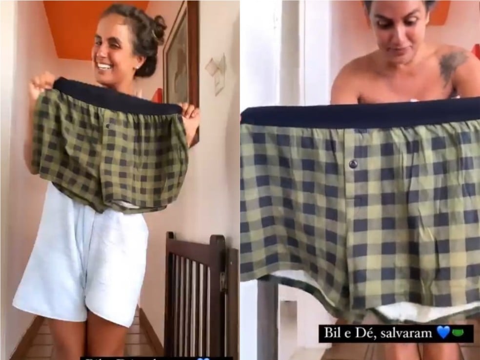 Carol Peixinho mostra cueca de Bil Araújo - Crédito: Reprodução / Instagram