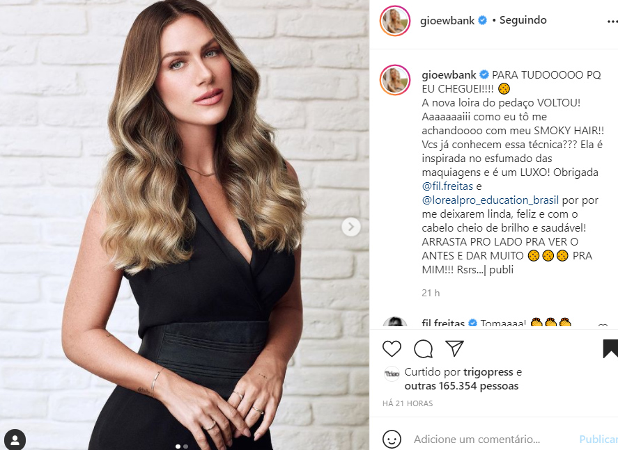 Giovanna Ewbank mostra fotos de antes e depois do novo visual - Crédito: Reprodução / Instagram