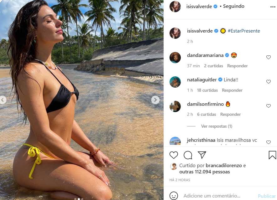 Isis Valverde aparece de biquíni nas redes sociais - Crédito: Reprodução / Instagram