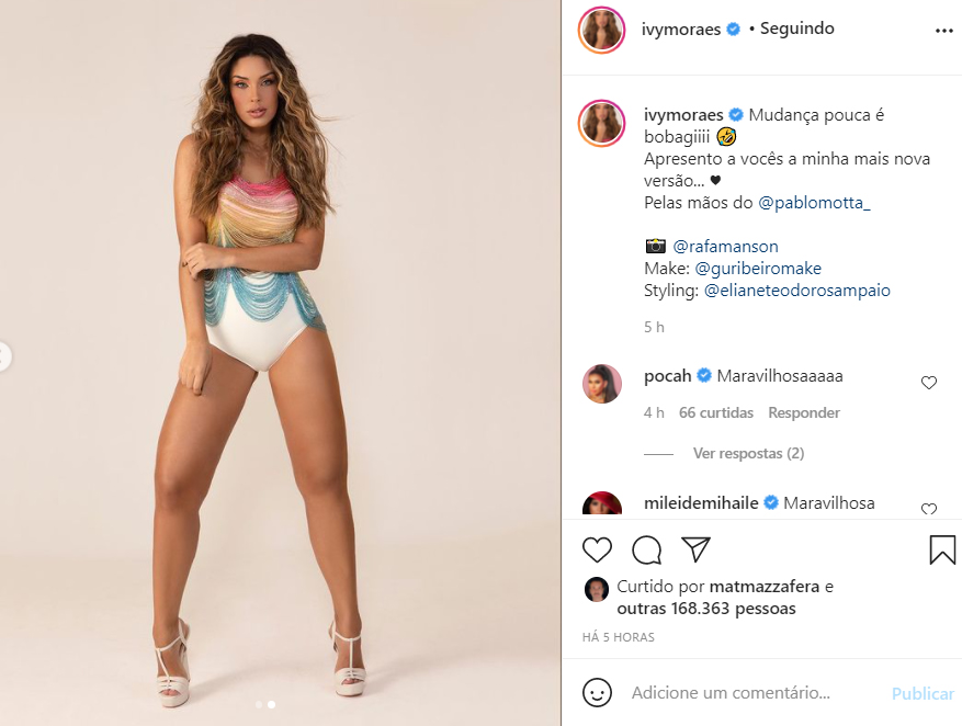 Ivy Moraes mostra seu novo visual - Crédito: Reprodução / Instagram