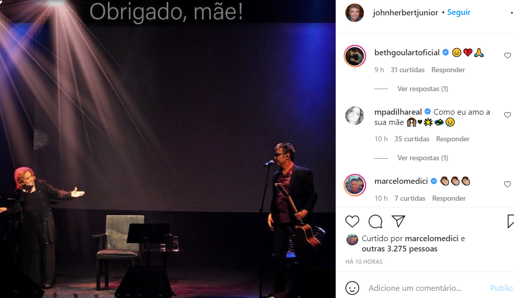 John Herbert Jr faz homenagem para a mãe, Eva Wilma - Crédito: Reprodução / Instagram