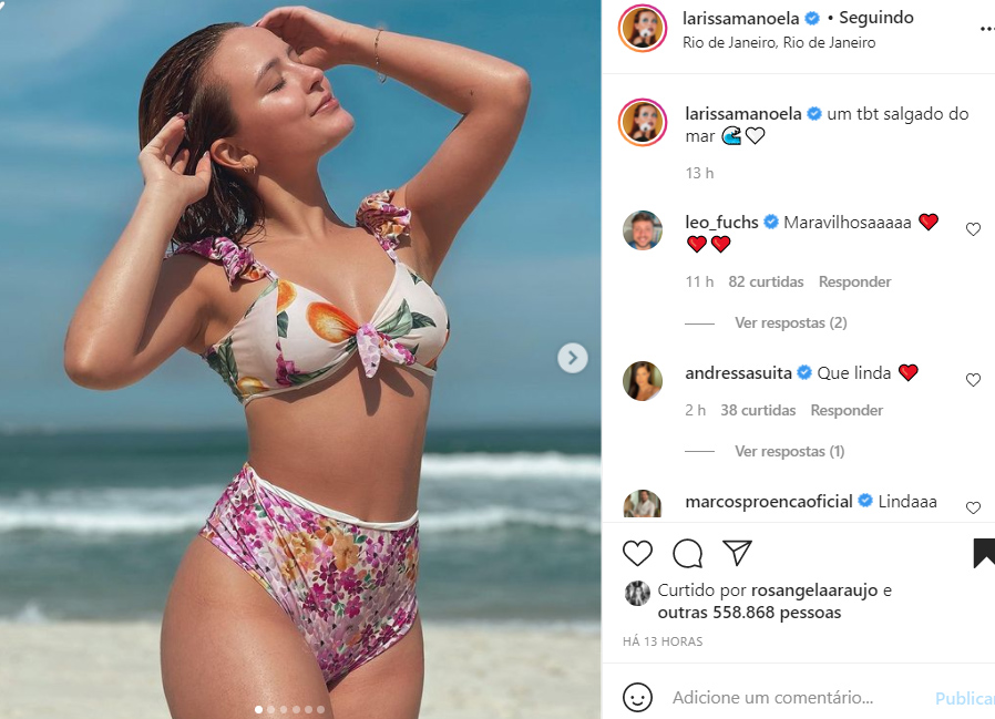 Larissa Manoela mostra novas fotos de biquíni - Crédito: Reprodução / Instagram