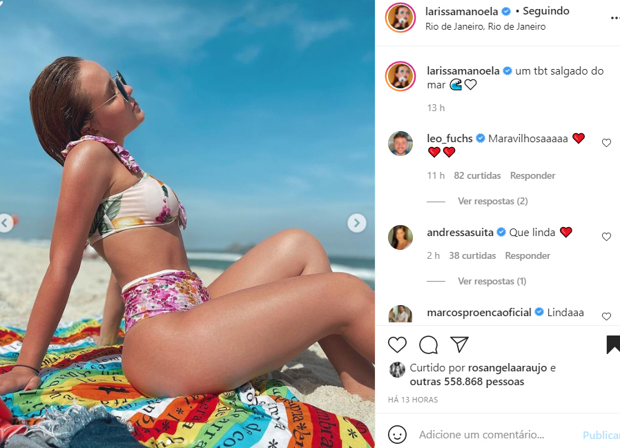 Larissa Manoela mostra novas fotos de biquíni - Crédito: Reprodução / Instagram