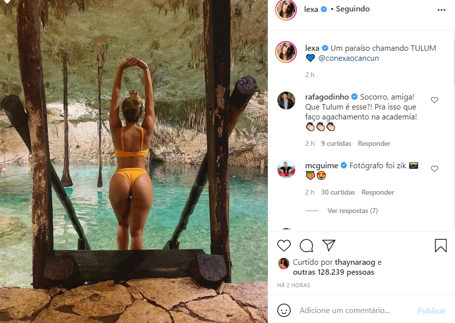 Lexa aparece de biquíni nas redes sociais - Crédito: Reprodução / Instagram