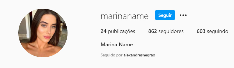 Marina Name - Crédito: Reprodução / Instagram