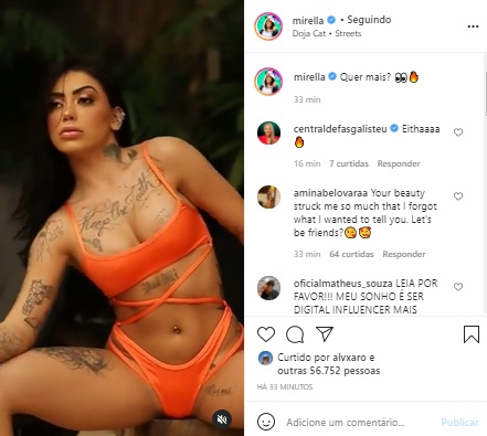 MC Mirella exibe corpão ao usar biquíni cavadíssimo