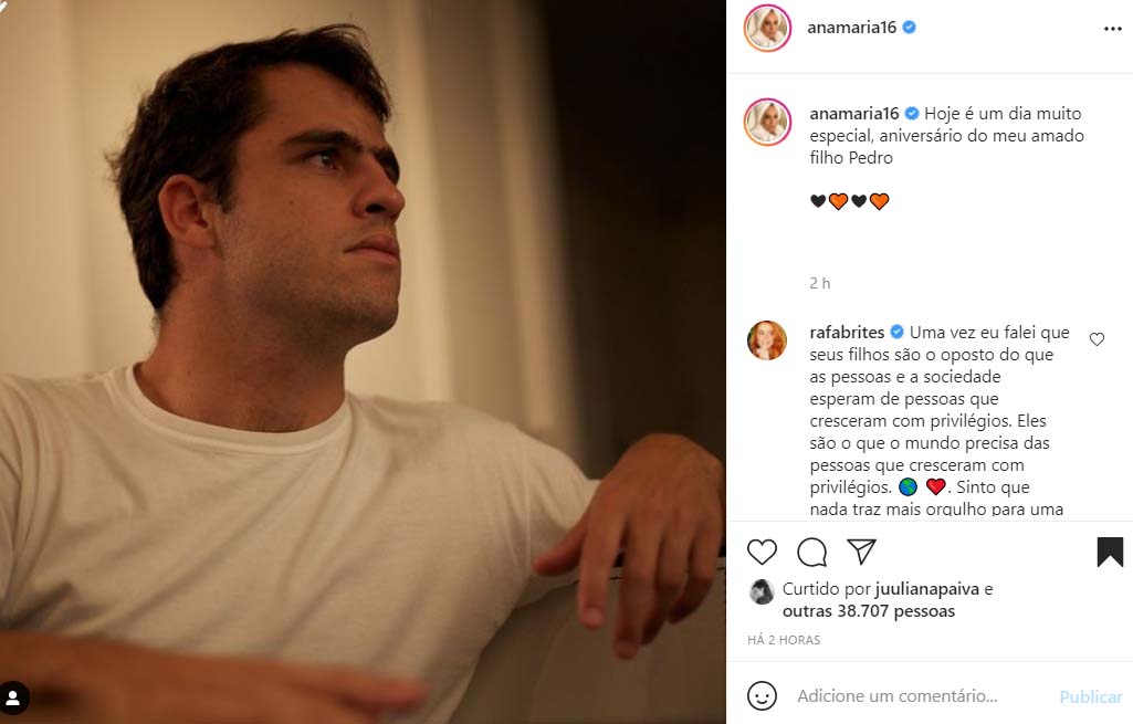 Pedro Maffei, filho de Ana Maria Braga - Crédito: Reprodução / Instagram