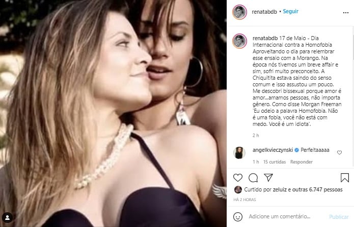 Renata Del Bianco relembra affair com a ex-BBB Angélica Morango