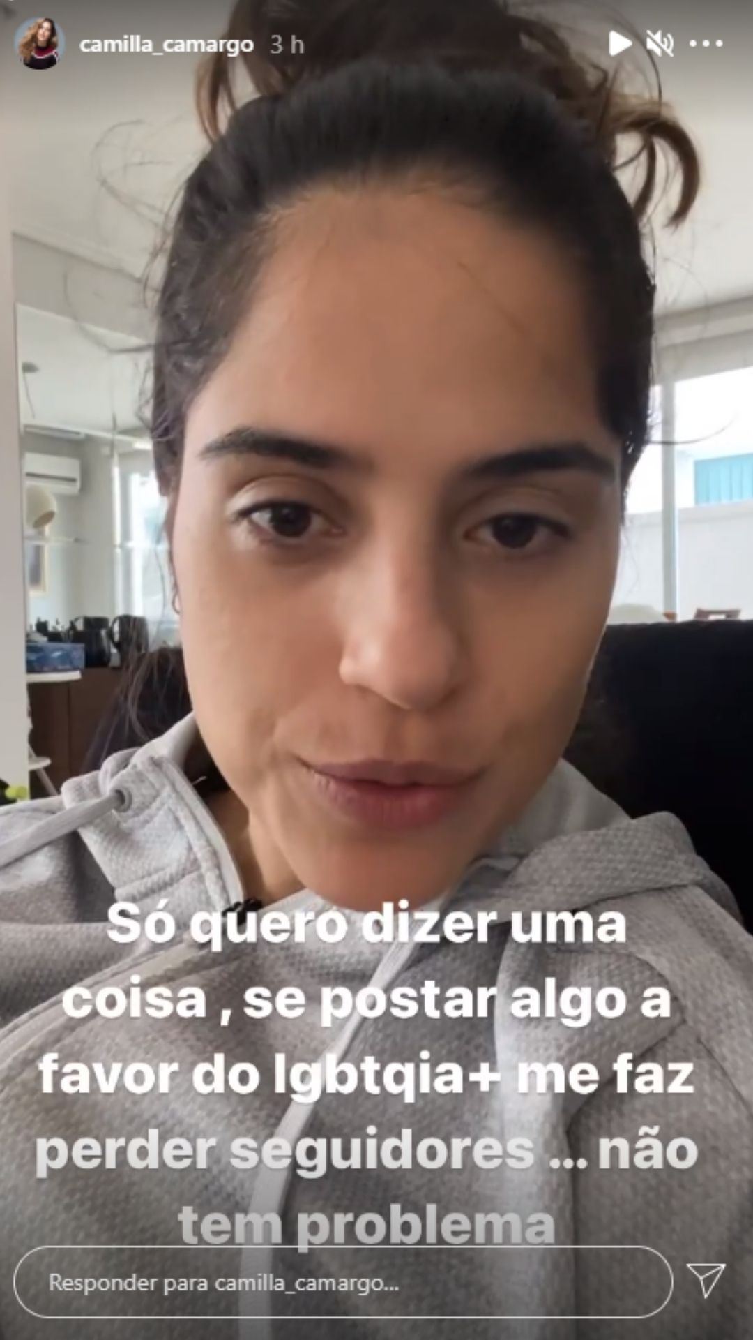 Camilla Camargo desabafa após perder seguidores por apoiar comunidade LGBTQIA+. Foto: Reprodução/Instagram