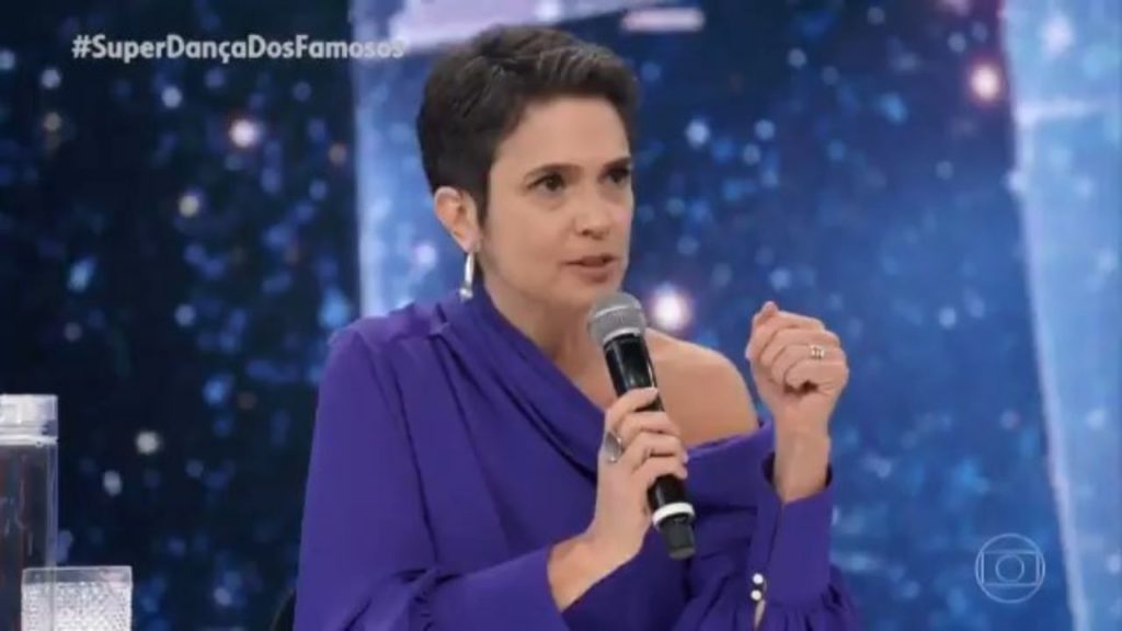 Sandra Annenberg faz apelo por vacina no ‘Domingão do Faustão’. Foto: Reprodução/TV Globo