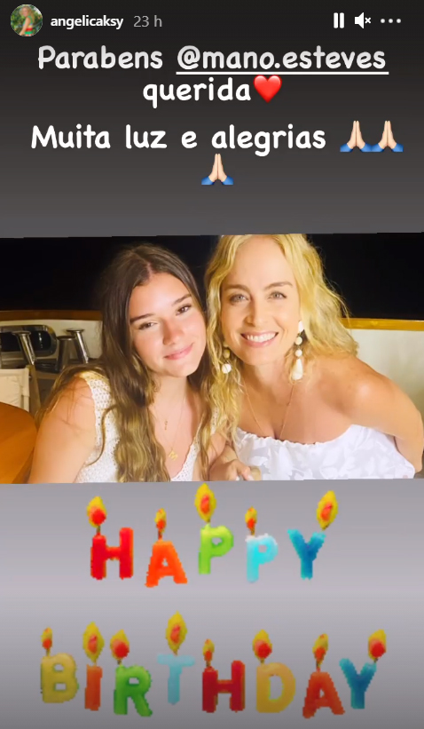 Angélica e Manoela Esteves, namorada de Joaquim Huck - Crédito: Reprodução / Instagram