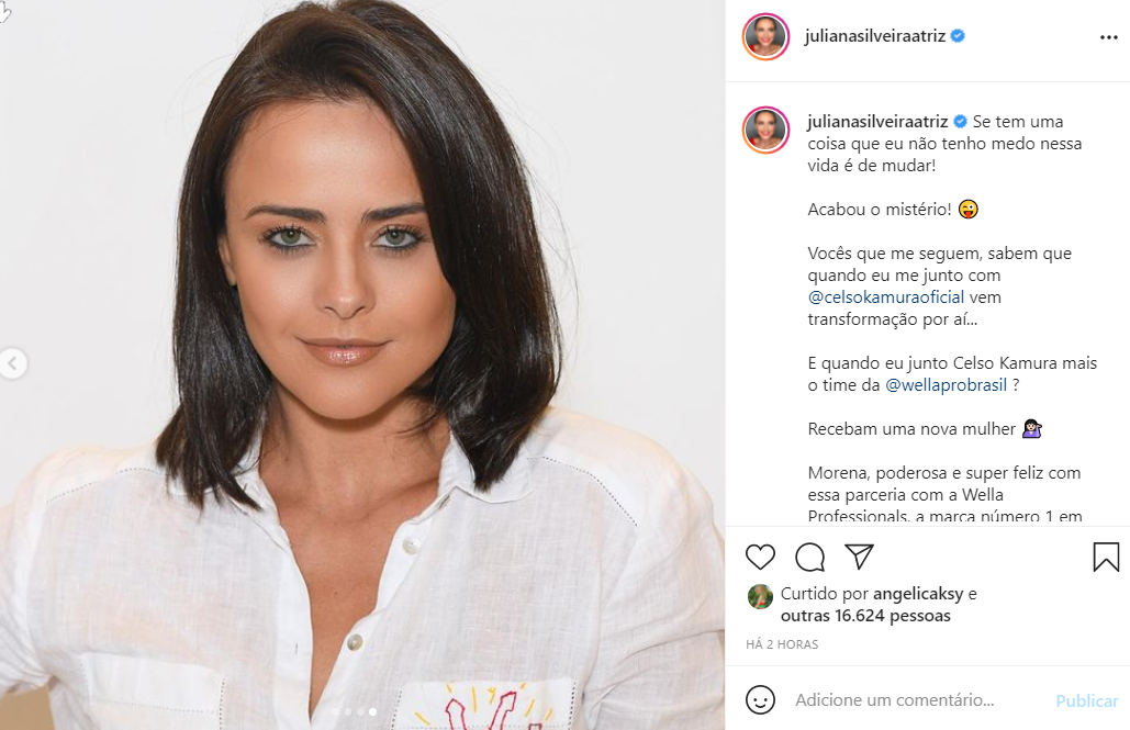 Juliana Silveira mostra seu novo visual - Crédito: Reprodução / Instagram