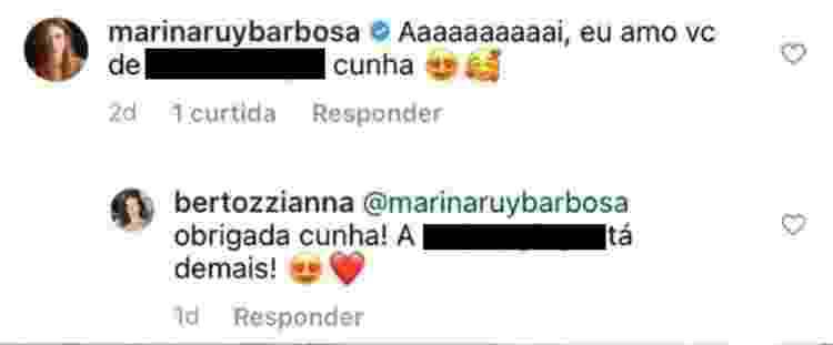 Marina Ruy Barbosa troca mensagens com cunhada - Crédito: Reprodução / Instagram