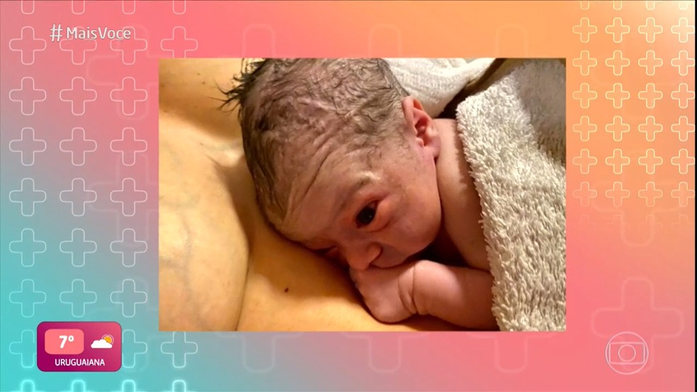 Ana Maria Braga mostra fotos do nascimento do neto - Crédito: Reprodução / Globo