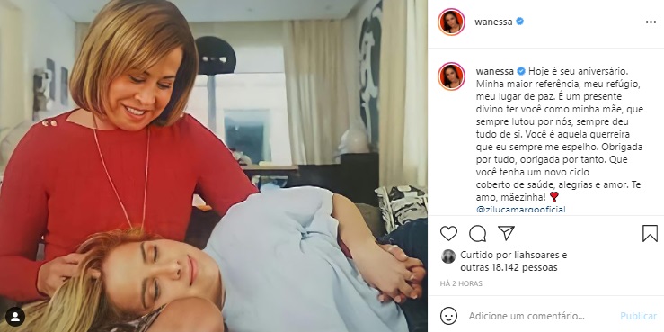 Wanessa Camargo celebra aniversário da mãe, Zilu