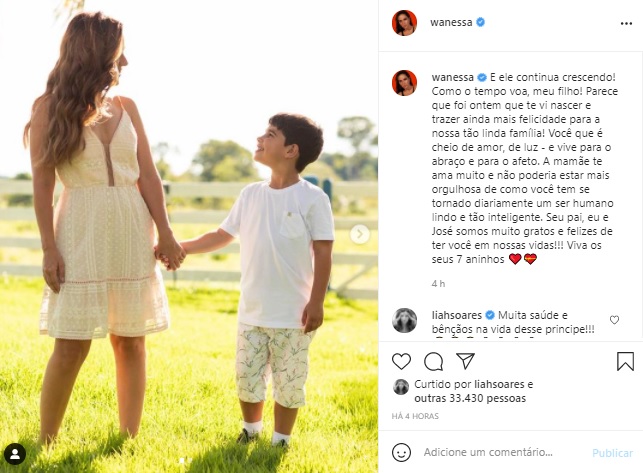 Wanessa Camargo celebra aniversário do filho com homenagem especial 