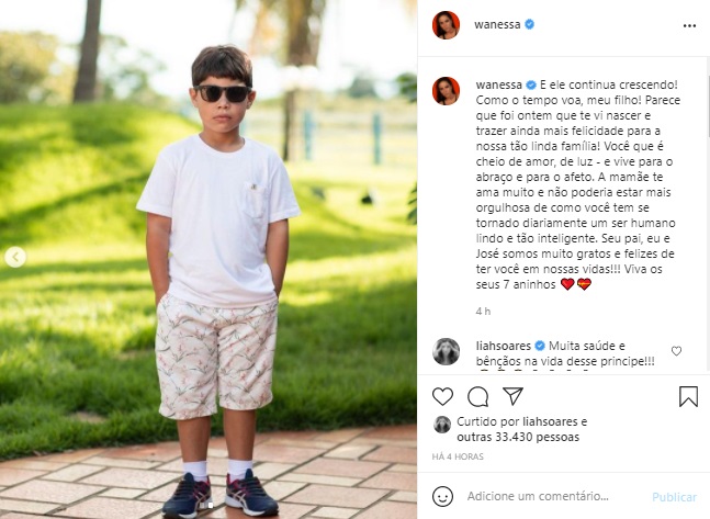 Wanessa Camargo celebra aniversário do filho com homenagem especial