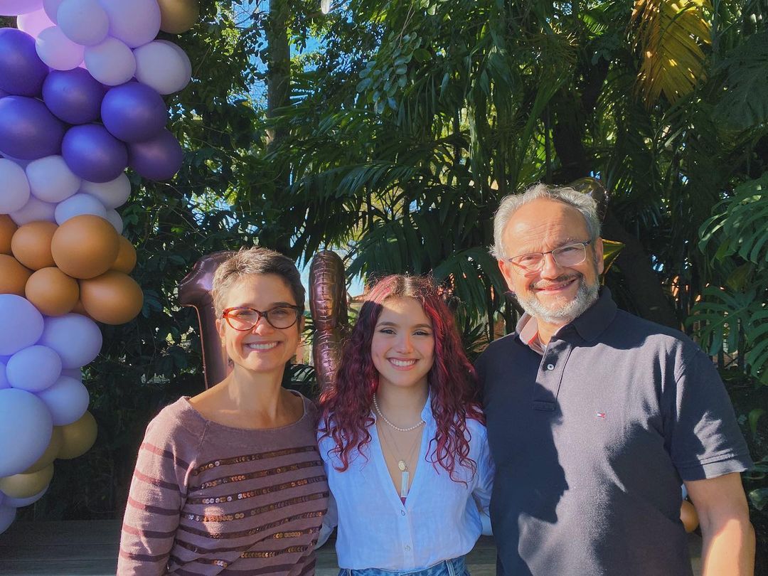 Sandra Annenberg, Elisa e Ernesto Paglia - Crédito: Reprodução / Instagram