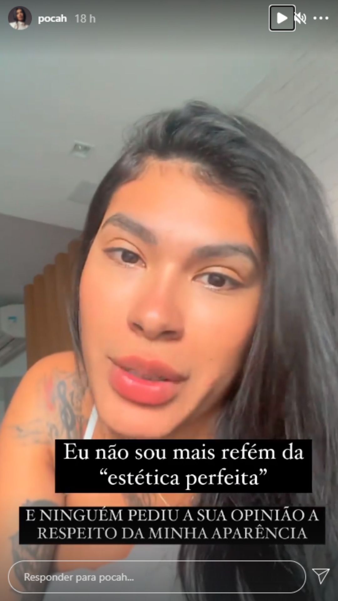 Ex-BBB rebate comentário de seguidor sobre ‘estética perfeita’. Foto: Reprodução/Instagram