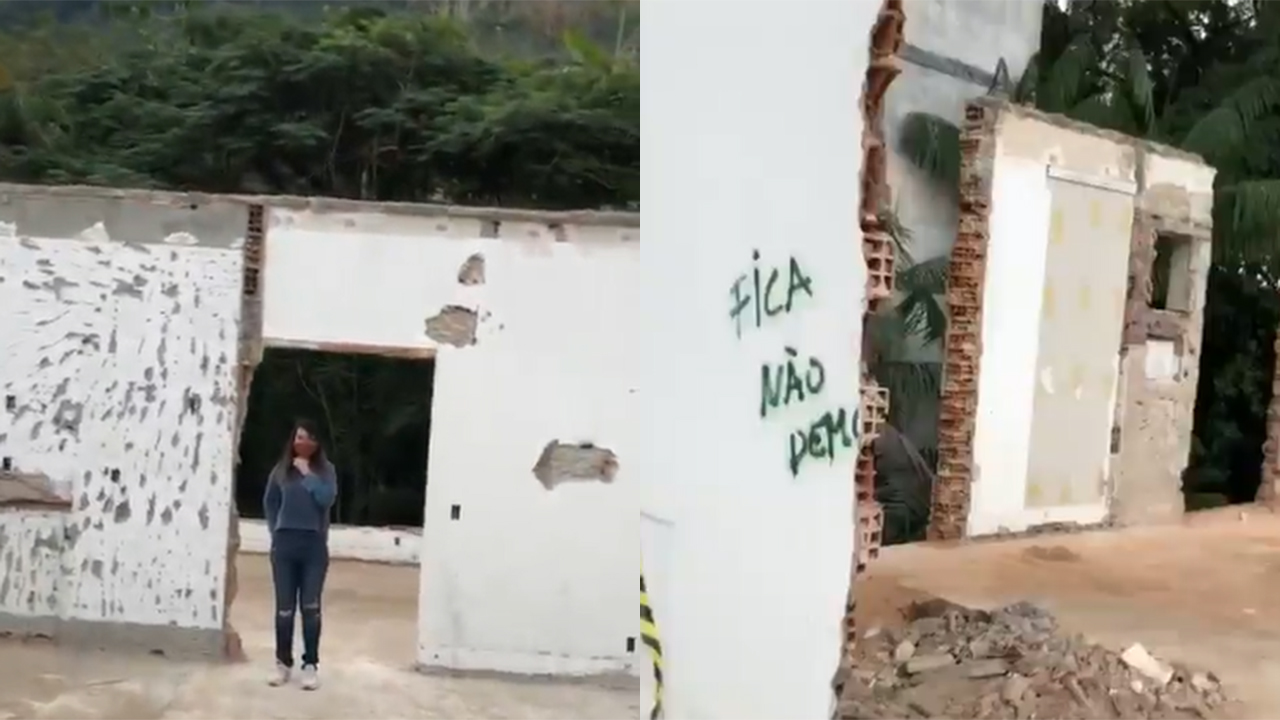Fábio Porchat mostra sua casa sem teto - Crédito: Reprodução / Instagram