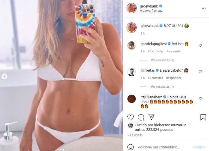 De biquíni, Giovanna Ewbank dá close em seu corpão e recebe elogios