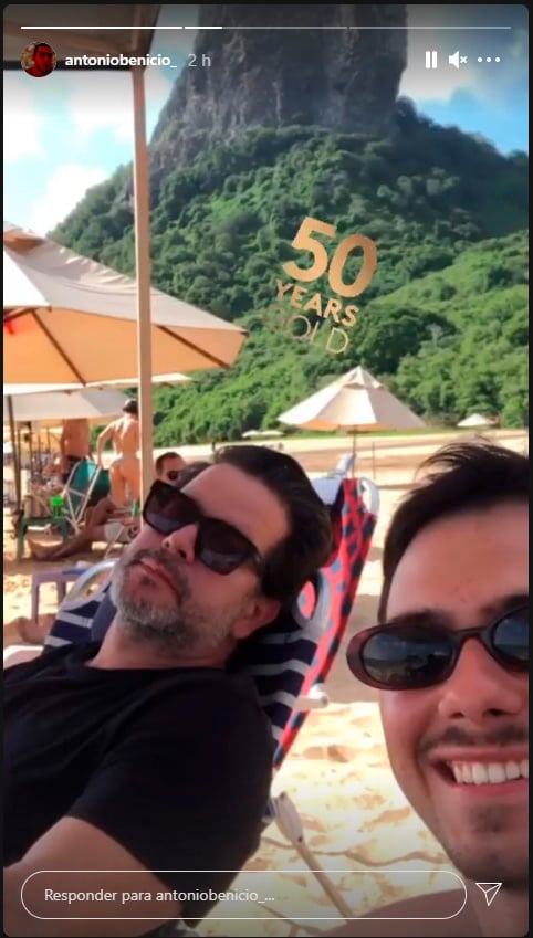 Murilo Benicio e Antonio Benicio Negrini - Crédito: Reprodução / Instagram