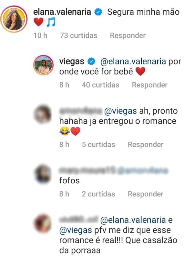 Elana e Viegas - Crédito: Reprodução/ Instagram