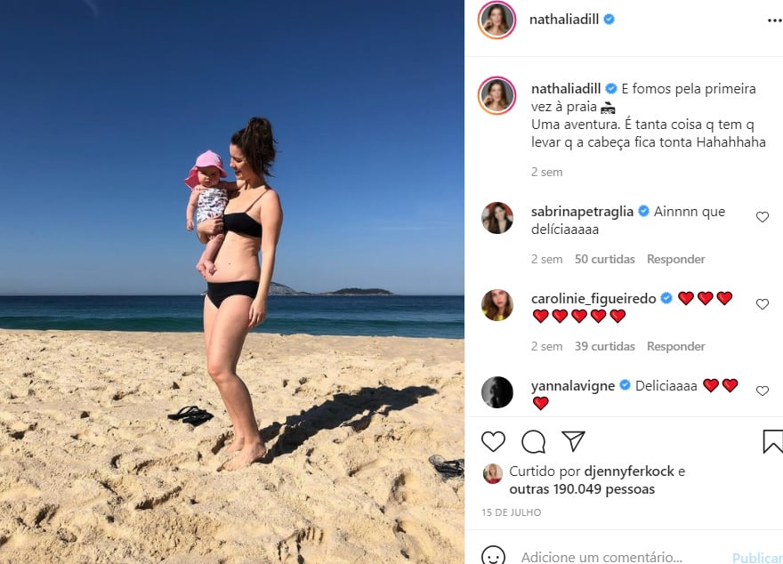 Nathalia Dill e a filha, Eva - Crédito: Reprodução / Instagram