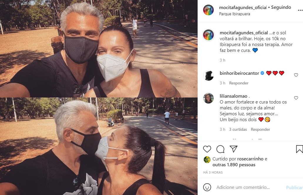 Tarcísio Filho e a esposa, Mocita Fagundes - Crédito: Reprodução / Instagram