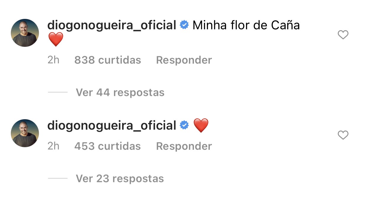 Diogo Nogueira comenta em foto de Paolla Oliveira - Crédito: Reprodução / Instagram